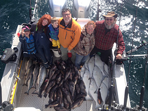 Alaska combo fishing charters catch rockfish, halibut, salmon and cod on these trips.
